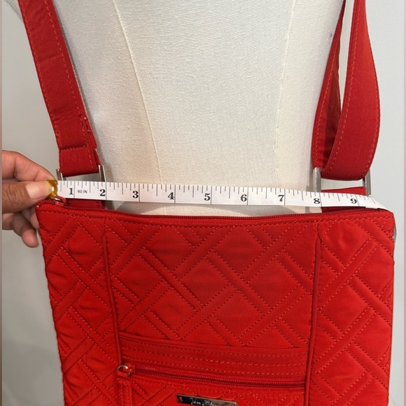 Vera Bradley Microfiber Large Hipster Crossbody Bag Red Purse Retired Patterns - Picture 6 of 11